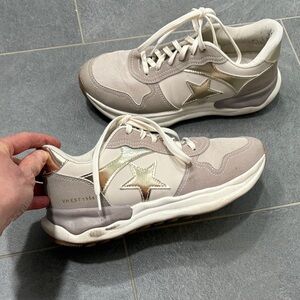 Vintage Havana Cream and Gold Star Sneakers